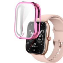 Smart Watch Case for 1.91 Inch Watch Pink TPU Cover with Screen Protector Full Protection