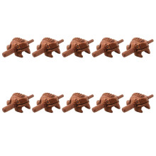 10X Carved Croaking Wood Percussion Musical Sound Wood Frog Tone Block Toy
