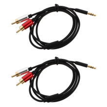 db 3,5 mm-es - 2 RCA apa sztereó audio adapterkábel AUX RCA Y kábel hangszórókhoz