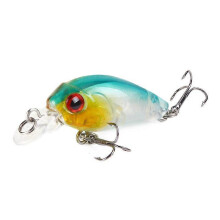 (8)Fishing Lure, 2 Pcs Plastic Hard Bait Fishing Hooks 3D Artificial Fish Lures, Wobbler Artificial Bait Lures 4.5cm