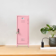 Rustproof Mini Locker with Lock Key Portable Desktop