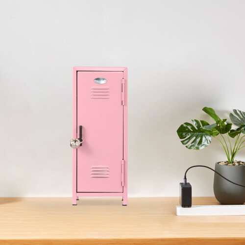Rustproof Mini Locker with Lock Key Portable Desktop