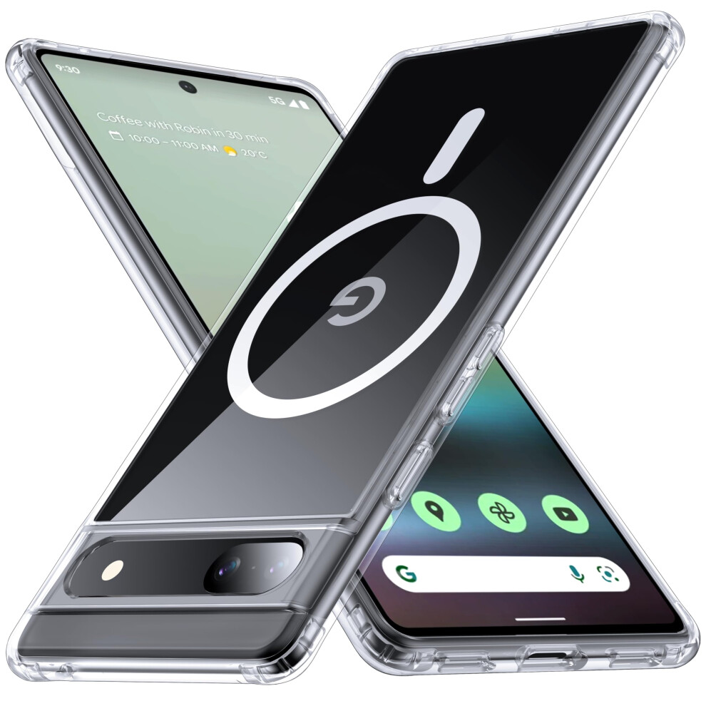 Case Compatible With Magsafe For Google Pixel 6A, Clear AntiâYellowing Slim Protective Cover With MilitaryâGrade Drop Protection 9771547567684