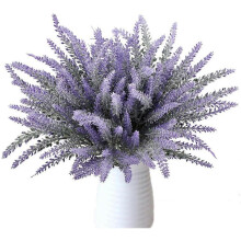 8 Bundles Beautiful Bouquet Of Purple Lavender Decorative Artificial Plants Artificial Flowers -purple