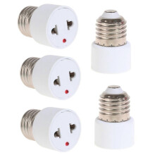 5PCS E27 compatible to EU Plug Connector Accessories Bulb Holder Lighting Fixture Bulb Base Adapter Portable Lamp Socket