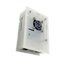 KINCJON Clear Acrylic Enclosure Case for RPi 5 PC Protctor Heatsink and Cover Fan