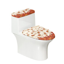 Maple Leaf Notes Toilet Seat Covers, Stretch Fit Polyester Toilet Protector Cover, 17x21 Inches