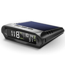Kabelloses Head-up-Display (HUD) für Autos, solarfähig, GPS-Digitaltacho mit LCD-Bildschirm und Geschwindigkeitswarnung (km/h/mpg).