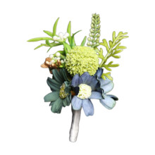 Corsage And Boutonniere, Handmade Artificial Flower Wrist Corsage Wristlet And Groom Boutonniere for Men Wedding Prom Suit Decorations