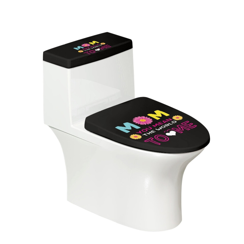 Mother's Day Stretch Toilet Lid Cover And Toilet Tank Lid Cover & Washable And Reusable Elastic Edge Elastic Bottom With 2 Pack Toilet Top Cover 9479868562363