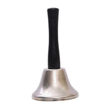 Ceas deșteptător manual din metal pentru adulți, cu sunet de jingle, pentru cină în clasă, jucărie de farsă cu linie alimentară