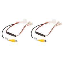 2X 4 Pin Car Reverse Camera Retention Wiring Harness Cable Plug Adapter Connector Fit for