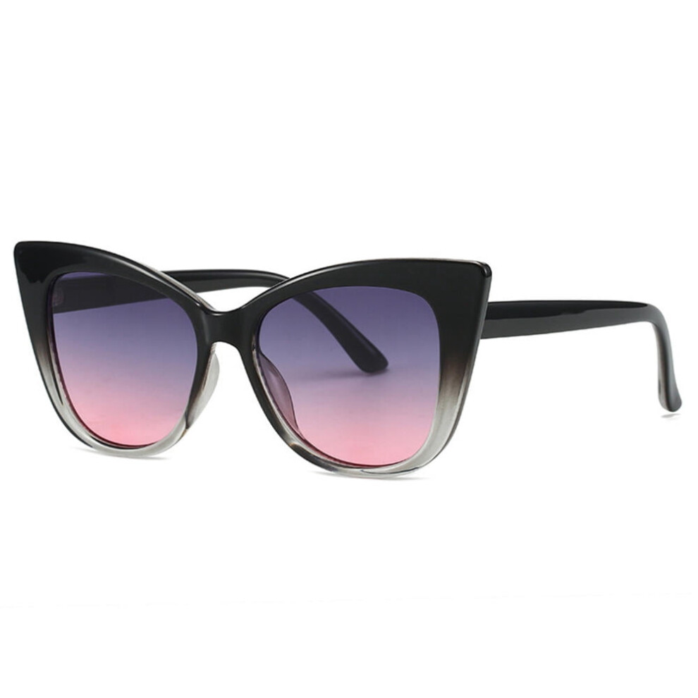Light Women's Cat's Eye Box Simple Gradient Color Matching Sunglasses-Joker Fashion Glasses