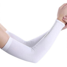 (One Size, White) Women Cooling Anti-uv Driving Arm Sleeves, Sun Protection Covers