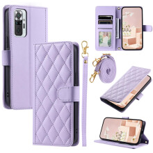 Wallet Case Leather Flip Cover with Card Holder Strap Magnetic Shockproof Protection for Xiaomi Redmi Note 10 Pro