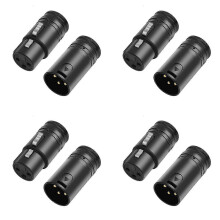 8X Male &amp; Female Compact XLR Microphone Solder Adapter Adjustable 90 3Pin XLR Solder Connector 3 PIN XLR Ends Edition 0210