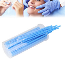 100 Stück Mikro-Applikator-Pinsel Dentalwerkzeug Blau Tragbar Einmalartikel