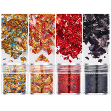 Gold Foil Flakes for Art and Resin Crafts Dazzling Foil Paper Sparkling Gold Silver Flakes for Craft Enthusiasts