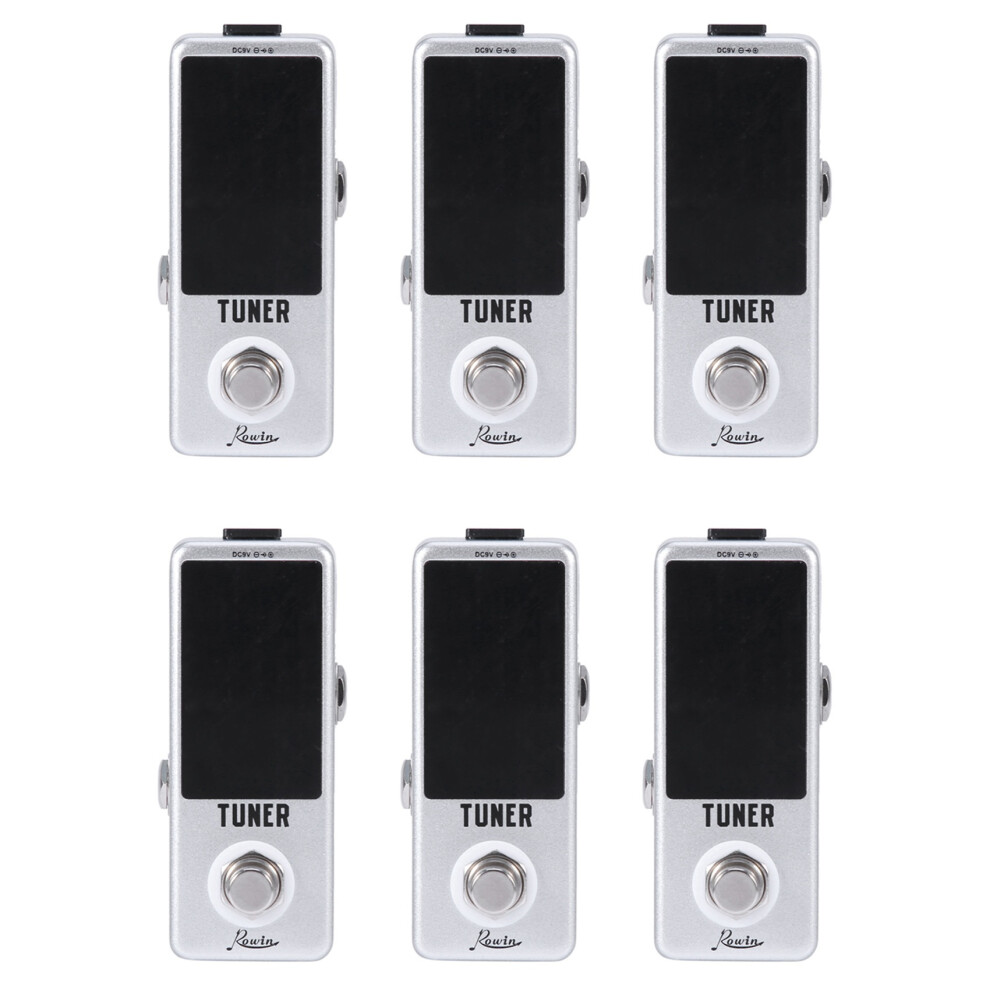 Rowin 6X High Precision Guitar Chromatic Tuner Pedal Ture Bypass 6033107808556