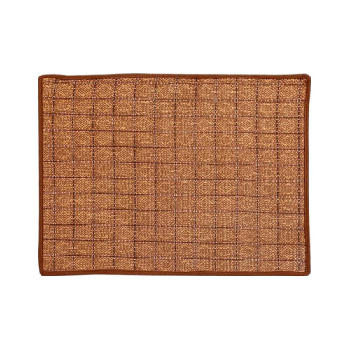 Μέγεθος L 50x60cm Καφέ αυτοψυχόμενο χαλάκι σκύλου – Υφασμάτινο rattan, Εσωτερικής &