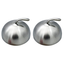 2Pcs 24cm Stainless Steel Steak Cover Teppanyaki Dome Dish Lid Home Round Oil Proof Meal Food Cover Kitchen Cooking