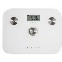 Körperfettwaage Impedanzmessgerät Dynamo - LIVOO - DOM465W - Ohne Batterie - 6 Indikatoren - Max 150 kg - 4 Profile - LCD - Weiß