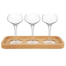 Final Touch Set of 3 Espresso Martini Flight Glasses