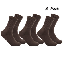 DODOING Pack of 3 Women's Winter Solid Socks Thick Warm Socks Cozy Crew Socks for Women