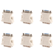6X DVI Maennlicher Adapter (DVI-D 24 1) Bis Weiblich VGA (15-Polig)