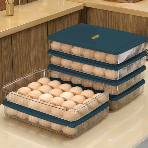 Deviled Egg Containers with Lid, Stackable Plastic Egg Organizer for 24 Eggs, Egg Container for Refrigerator