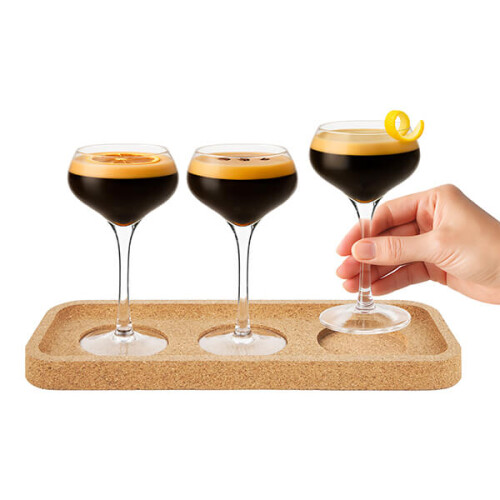 Final Touch Set of 3 Espresso Martini Flight Glasses 2