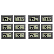 12-pack mini-hygrometers voor binnen, luchtvochtigheidsmeters, digitale thermometers met () voor G