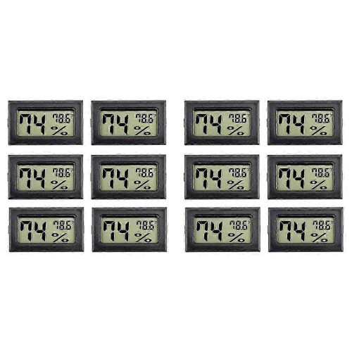 12Pack Mini Hygrometer Indoor Humidity Meter Hygrometer Digital Thermometers Humidity with () for G