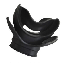 Embout buccal de plongée en silicone modelable noir