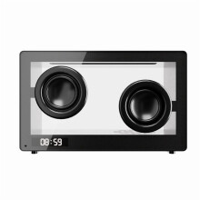Difuzor Bluetooth retro portabil, ceas, wireless, HiFi, soundbar transparent, cu lumină RGB, card TF, player muzical audio BG