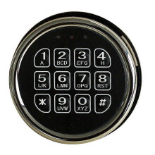 Electronic Safe Lock compatible Black Keypad with Solenoid, Override Keys and Circuit Board
