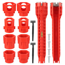 Kran- och handfatsinstallatör Multifunktionell handfatsnyckel Ergonomisk VVS-installation och borttagningsnyckel VVS-verktyg för de flesta