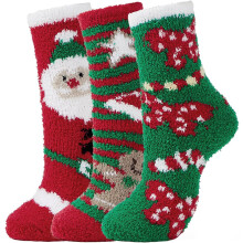 PUMIER Dame Fuzzy Fluffy Hyggelige Varme Superbløde Hjemmesokker Mikrofiber 3-8 Par Hjemmesokker Til Jul