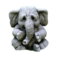 (11x12x17cm, Gray) Resin Dog Garden Statue Animsl Sculpture Figurines 11x12x17cm