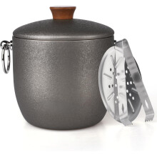 2.5L Double-Wall Stainless Steel Ice Bucket with Lid, Tong & Strainer – Compatible with Cocktail Bars, Home & Parties