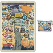 Travel Blanket Airplane Compact with Bag & Luggage Strap Airplane Blankets for Adults Travel Blanket and Pillow Set