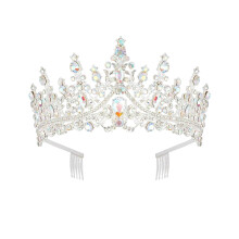 5.51 Inch Multi-Color, Sparkling Rhinestone Bridal Headpiece as Visible in Images, for Wedding, Prom, Pageant & Special Occasions