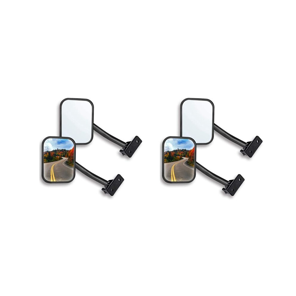 Door Off Mirror For Tj Jk 4 Off-Road Morror Rectangular Mirrors Side View Mirror, 4 Pack 6033987816214