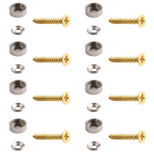 Praktische messing spiegelschroeven met decoratieve bolvormige dopjes, roestvrij beslag voor woninginrichtingsprojecten, 12 mm, zilverkleurig.