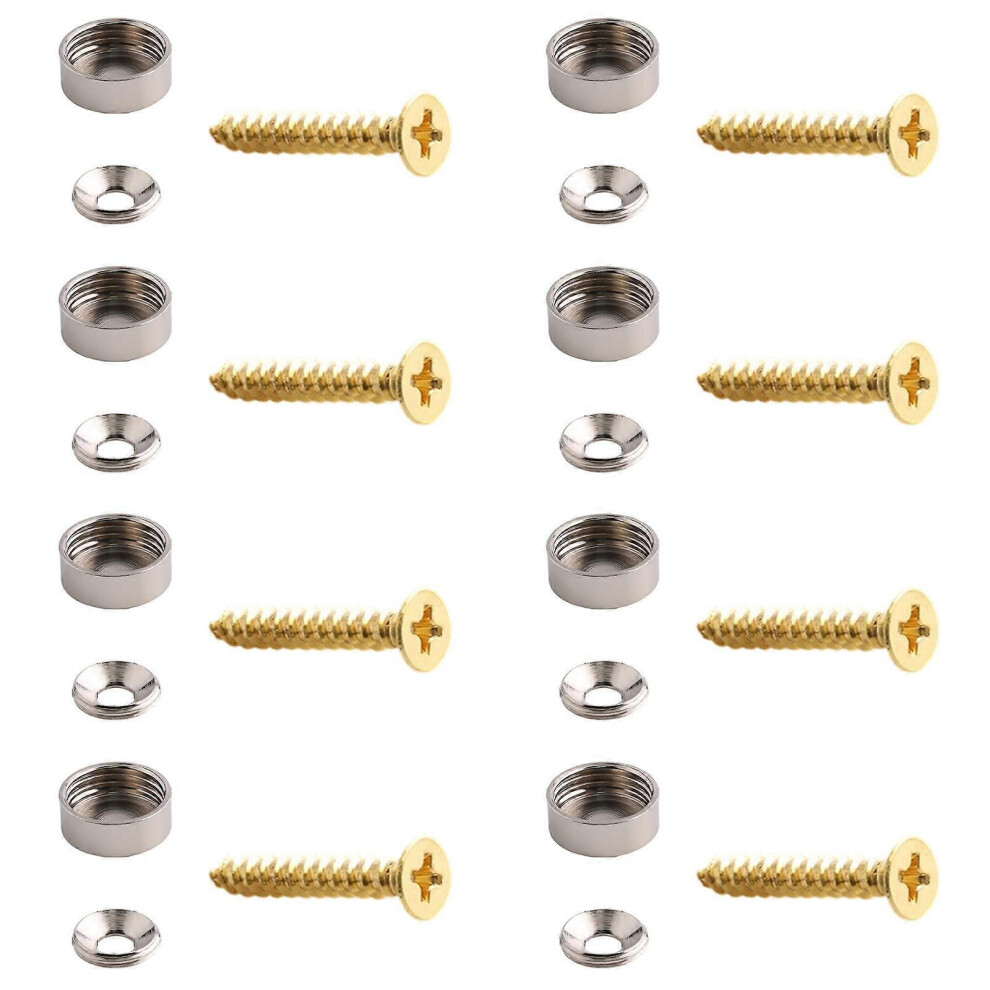 Practical Brass Mirror Screw Fasteners With Decorative Domes Caps Rustproof Hardware For Home Furnishing Projects 12Mm Silver 6902344599735