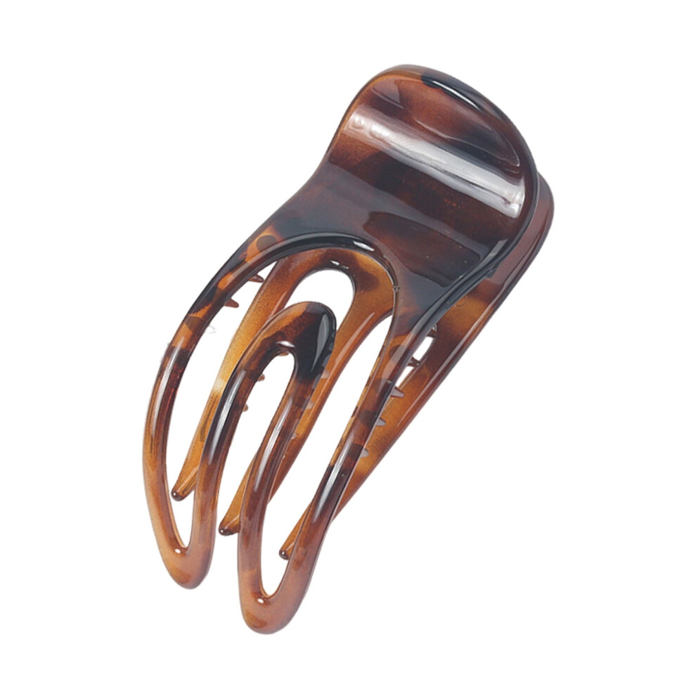 Xinwanna French Style Hair Claw Hollow U-shaped Strong Grip Women Hair Clip Curved Ponytail Holder Hair Styling Tool (Type Q)