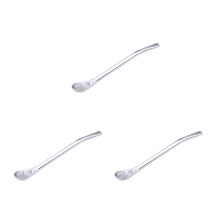 3X Stainless Steel Drinking Straw Filter Handmade Herb Mate Tea Light Bulb Gourd Washable Practical Tea Tools Bar