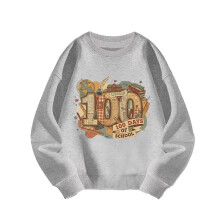 Camisetas para meninos e meninas comemorando o 100º dia de aula, incluindo a letra "100º dia de aula" estampada. Moletom de manga comprida para