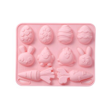 Easter Bunny Carrot Egg Chick Silicone Mold – Flexible, Non-Stick, Food-Grade, Reusable for Chocolate, Candy, Jelly & Desserts