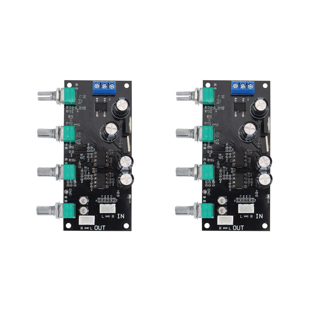 2X Ne5532 Amplifier Tone Preamp Board Treble Bass Midrange Volume Tone Control Adjustment Pre-Amplifier, Fixed Version 4713369889044